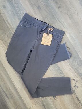 Democracy High-Rise Frayed Hem Jeans in Slate